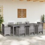 vidaXL Table de jardin pour repas Gris clair 250 x 100 x 73 cm