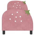 vidaXL Cadre de lit pour tout-petit avec tête de lit Rose 70 x 140 cm