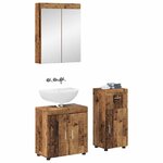 vidaXL Ensemble de mobilier de salle de bain TULUM Bois ancien