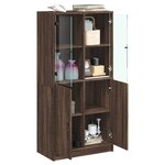 vidaXL Buffet haut avec portes chêne marron bois d'ingénierie