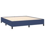 vidaXL Sommier à lattes de lit avec matelas Bleu 180x200 cm Tissu