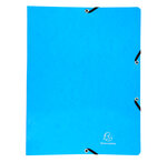 Classeur à élastiques 2 anneaux 15mm Iderama - A4, bleu clair EXACOMPTA