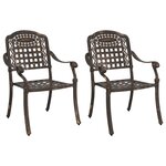 vidaXL Chaises de jardin en aluminium bronze - 2 pièces