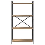 vidaXL Bibliothèque chêne artisanal 60 x 30 x 118 cm Bois d'ingénierie