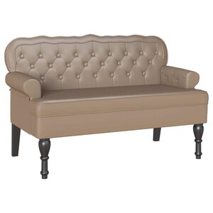 vidaXL Banc Chesterfield Cappuccino 119.5 x 64.5 x 75 cm