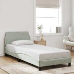 vidaXL Cadre de lit sans matelas gris clair 80x200 cm velours