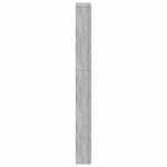 vidaXL Armoire à chaussures miroir 5 niveaux sonoma gris 63x17x169 5cm