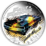 Pièce de monnaie en Argent 2 Dollars g 31.1 (1 oz) Millésime 2023 Fast and Furious QUARTER MILE AT A TIME