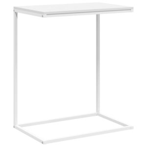 vidaXL Table d'appoint Blanc 55x35x66 cm Bois d'ingénierie