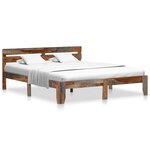vidaXL Cadre de lit Bois massif 140x200 cm