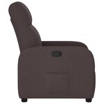 vidaXL Fauteuil inclinable Marron foncé Tissu
