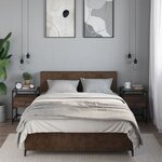 vidaXL Tables de chevet 2Pièces chêne marron 40x40x55cm bois d'ingénierie