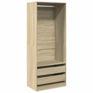 vidaXL Garde-robe chêne sonoma 80x50x200 cm bois d'ingénierie