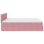 vidaXL Cadre de lit ottoman avec matelas rose 200x200 cm velours