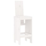 vidaXL Ensemble de bar de jardin 5 Pièces blanc bois massif de pin