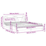 vidaXL Lit avec matelas cappuccino 180x200 cm similicuir