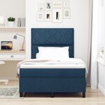 vidaXL Lit ressort avec matelas et lumières LED bleues  120 x 200 cm en tissu