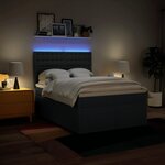 vidaXL Sommier à lattes de lit avec matelas Bleu 160x200 cm Tissu
