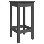 vidaXL Ensemble de bar de jardin 5 Pièces gris bois de pin massif