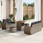 vidaXL Ensemble de canapé de jardin Manuel 8 Pièces Gris 80 x 80 x 71 cm