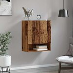 vidaXL Meuble mural Vieux bois 60 x 31 x 70 cm Bois d'ingénierie