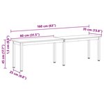 vidaXL banc Blanc 160 x 35 x 45 cm Bois de pin massif