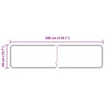 vidaXL Coureur de Tapis MARSA Gris 50 x 300 cm Polyester et PVC