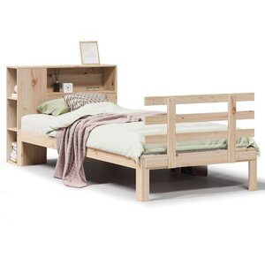 vidaXL Lit bibliothèque sans matelas 75x190 cm bois de pin massif