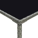 vidaXL Ensemble de bar de jardin 5 Pièces et coussins Résine tressée Gris