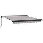 vidaXL Auvent Rétractable Gris clair 350 x 250 cm Tissu  Métal