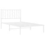 vidaXL Cadre de lit métal sans matelas et tête de lit blanc 100x190 cm
