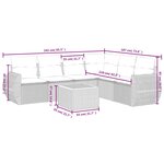 vidaXL Salon de jardin avec coussins 7 Pièces beige résine tressée