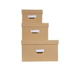 Lot de 3 boîtes de rangement officebyme - exacompta