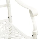 vidaXL Ensemble de bistro 3 Pièces Aluminium coulé Blanc