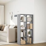 vidaXL Étagère séparatrice de pièce sonoma gris 69 5x29x137 5 cm