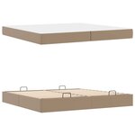 vidaXL Cadre de lit avec matelas avec matelas 2 Pièces Tan PVC