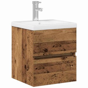 vidaXL Meuble de Lavabo de Salle de Bain Chêne noir 41 x 39 x 62 cm