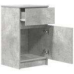 vidaXL Table de chevet gris béton 39x35x65 cm bois d’ingénierie