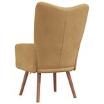 vidaXL Chaise de relaxation Marron Velours