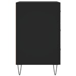 vidaXL Table de chevet noir 40x40x66 cm bois d'ingénierie