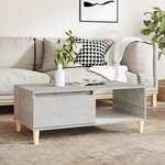 vidaXL Table basse Gris béton 90x50x36 5 cm Bois d'ingénierie