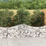 vidaXL Paniers à gabions arqués 14 Pièces 200x50x60/80 cm fer galvanisé