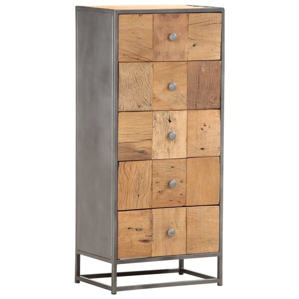 vidaXL Armoire à tiroirs 45 x 30 x 100 cm Bois de récupération massif
