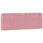 vidaXL Coussin de tête de lit rose 120 cm velours