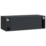 vidaXL Meuble TV mural Noir 98 x 41 x 30 cm Bois d'ingénierie