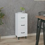 vidaXL Buffet blanc 34 5x34x90 cm bois d'ingénierie