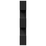 vidaXL Étagère séparatrice de pièce à 5 niveaux noir 70x24x161 cm
