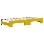 vidaXL Lit de jour avec lit gigogne et matelas jaune 80x200 cm velours