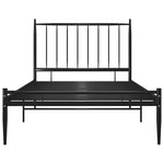 vidaXL Cadre de lit sans matelas noir métal 90x200 cm