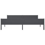 vidaXL Cadre de lit sans matelas bois massif de pin gris 200x200 cm